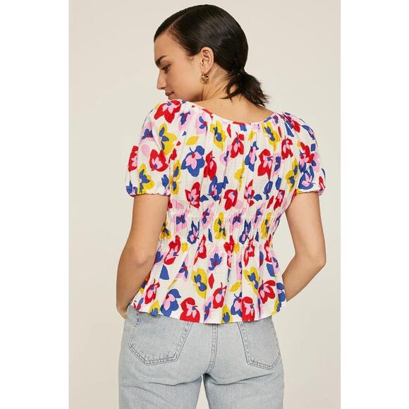 KATE SPADE Women's Summer Flowers Riviera Top Size L - Picture 2 of 9